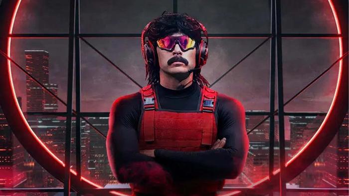 Image showing Dr Disrespect in front of dark window