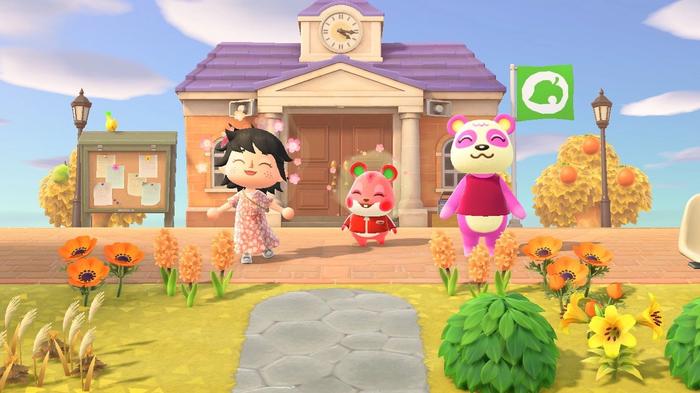 A player using the Tripod Camera from their Nook Phone's Camera app in Animal Crossing: New Horizons.