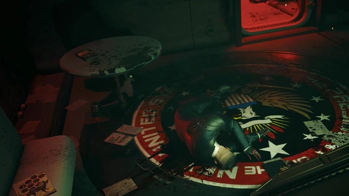 Image of a dead US agent in the Cyberpunk 2077 Phantom Liberty expansion.