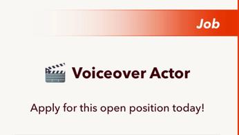 Screenshot from BitLife, showing the voiceover actor occupation