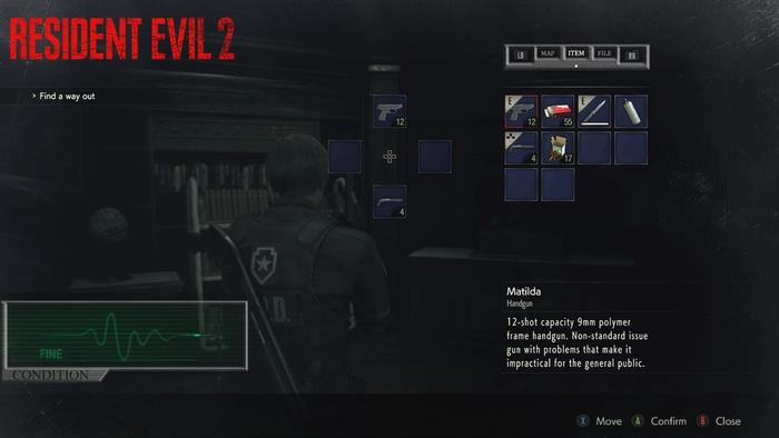 A classic inventory look mod for Resident Evil 2