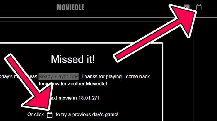 The Moviedle archive is easy to reach without any browser tinkering.