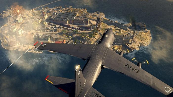 Image showing Warzone plane flying over map