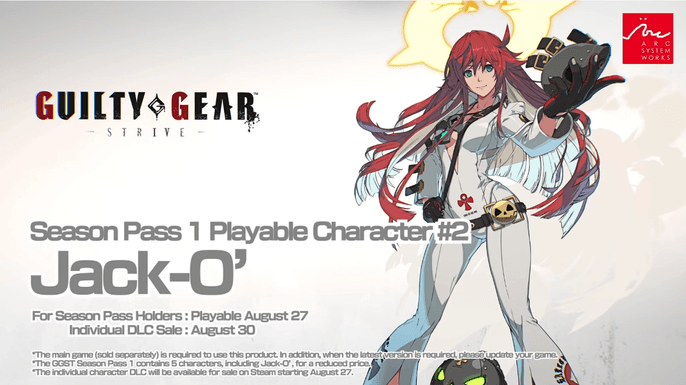 Guilty Gear Strive Second Dlc Character Jack O Confirmed For Release In Late August