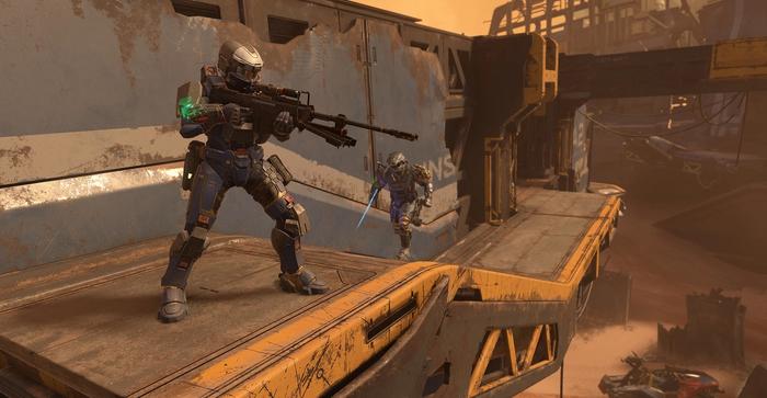 A promo screenshot for Halo Infinite.
