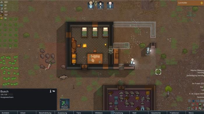 An updated research lab in Rimworld.