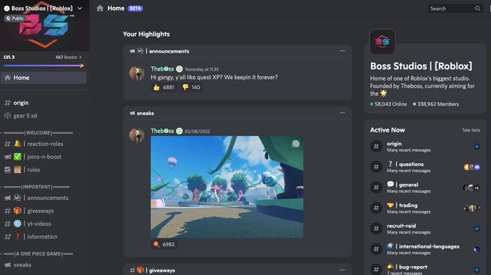 Image of the Fruit Piece Discord server.