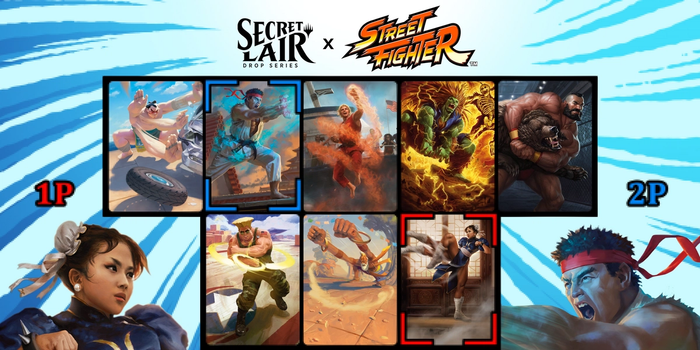 Choose your favorite Street fighter in this new Magic: The Gathering collection.