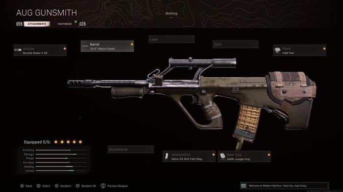AUG Tactical Rifle Warzone Best Attachments