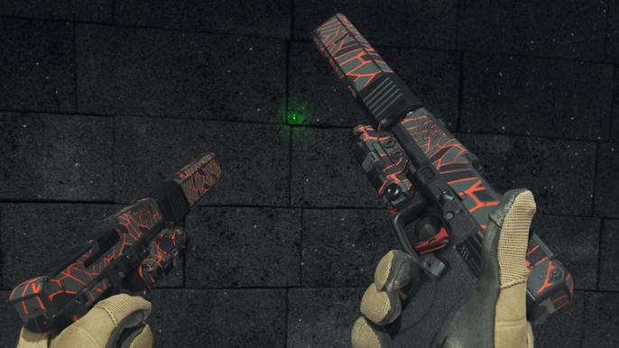 Warzone 2 player holding akimbo pistols