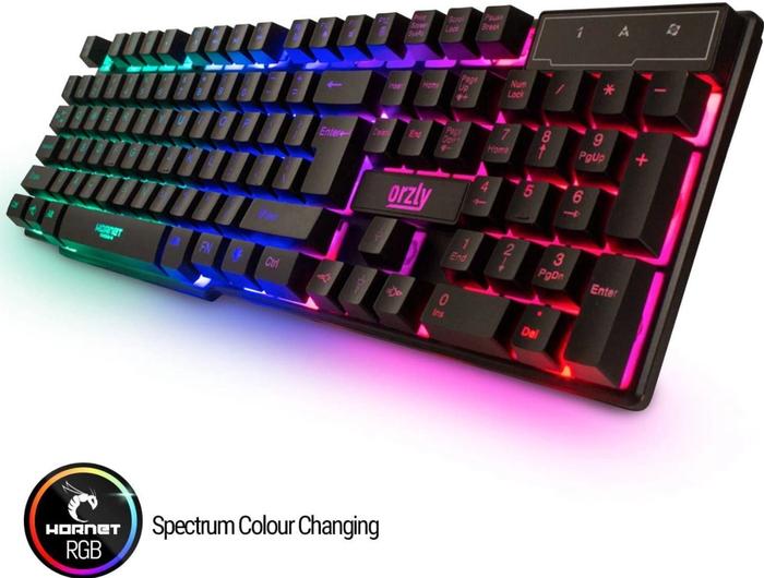 The keyboard from this bundle is shown with its Spectrum Colour Changing Feature