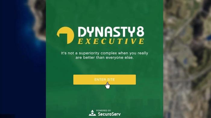 GTA Online Dynasty8 Executive Real Estate Webpage entry screen