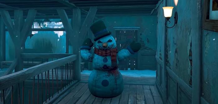 A snowman, part of the Christmas Bone Chill event in Dead by Daylight.