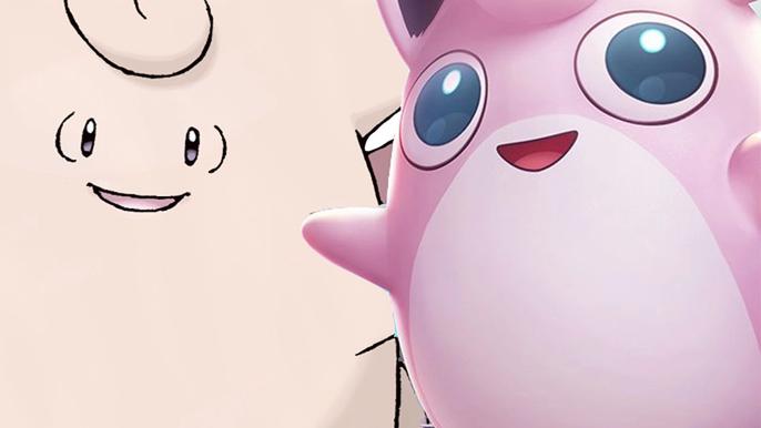 Clefable next to Wigglytuff.