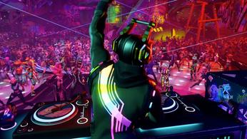 Image of a Fortnite character DJing at a club.
