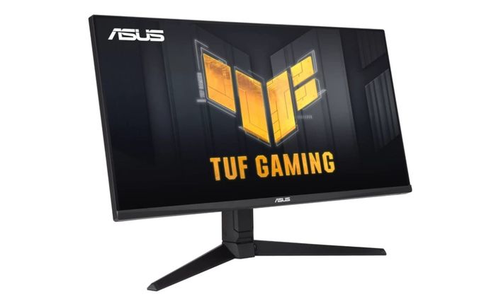 Best monitor for F1 2022 ASUS product image of a dark grey monitor with the TUF Gaming logo on display.