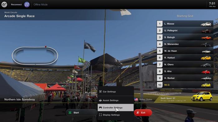 Gran Turismo 7 controls settings