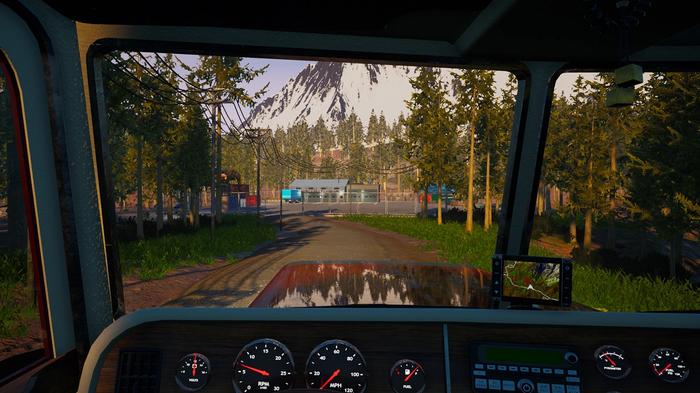 Alaskan Truck Simulator cockpit screenshot