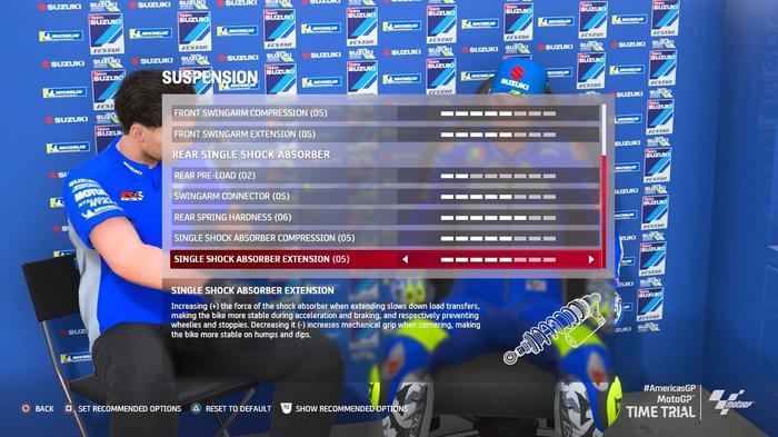 MotoGP 21 Americas GP Setup Suspension 2 min