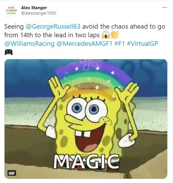 Russell F1 Virtual Brazilian GP meme