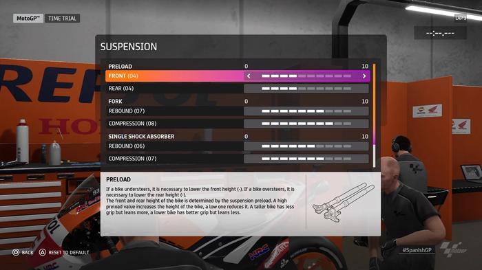 MotoGP™20 Suspension setup Spain
