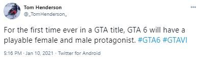 GTA 6 female protagonist rumour