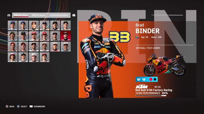 MotoGP 21 game Brad Binder