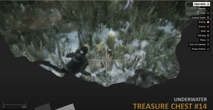 GTA Cayo Perico Treasure Chest 4 Sea Map