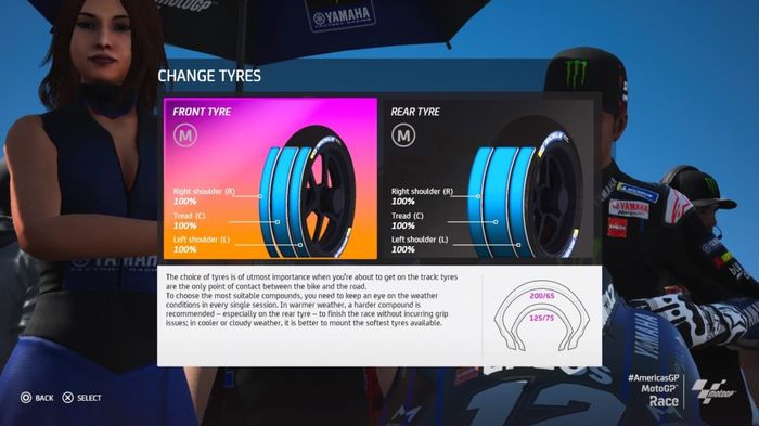 MotoGP™20 Grand Prix of the Americas COTA USA Setup Tyres