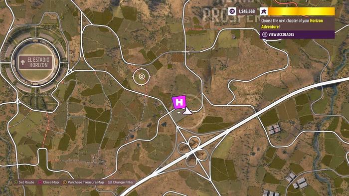 Forza Horizon 5 Super Street Treasure Hunt guide map location