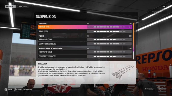 MotoGP™20 Suspension setup France