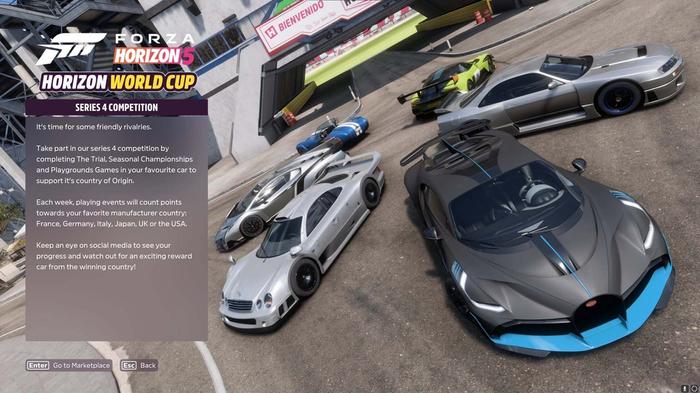 Forza Horizon World Cup reward cars