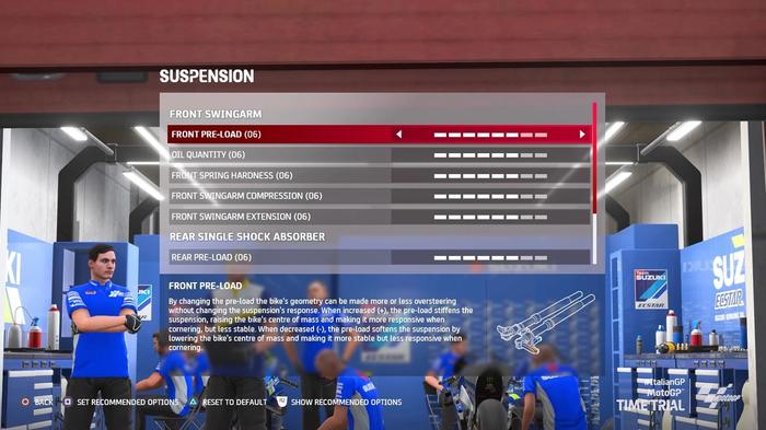 MotoGP 21 Italy setup suspension