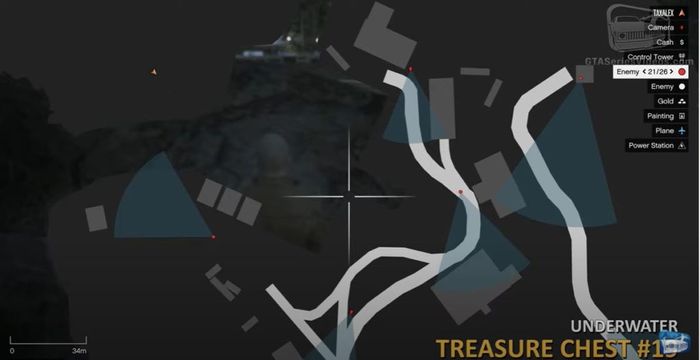GTA Cayo Perico Treasure Chest 9 Sea Map