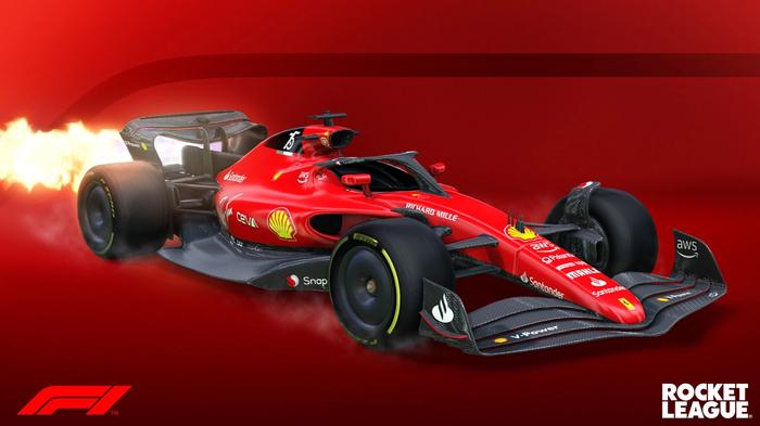Rocket League 2022 Formula 1 Fan Pass Ferrari livery
