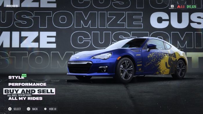 How to sell cars in Need for Speed Unbound