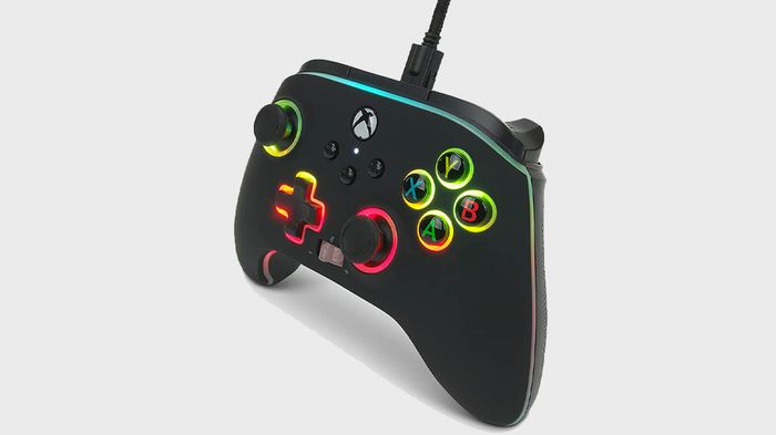 Best controller for F1 22 PowerA product image of a black Xbox-style controller with backlit buttons.