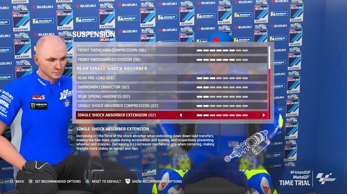 MotoGP 21 Finland Kymi Ring setup suspension 2