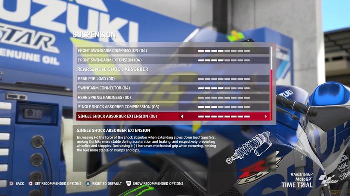 MotoGP 21 Austria Red Bull Ring setup suspension 2