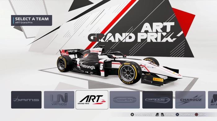 F1 2021 ART F2 car