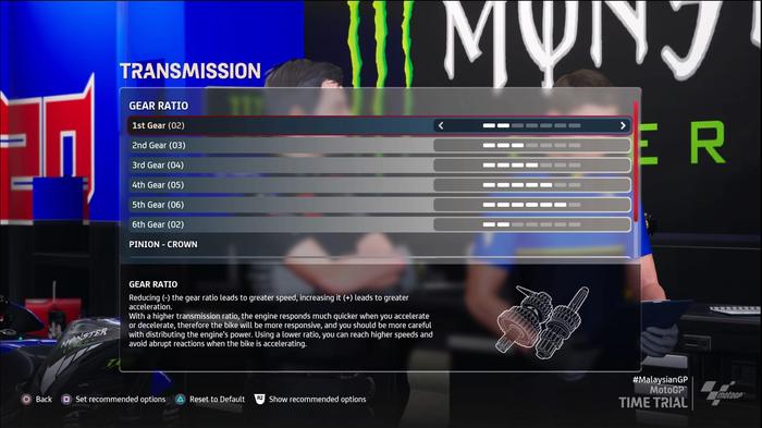 MotoGP 21 Qatar Setup Transmission 2