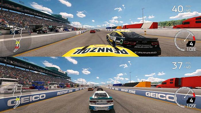 NASCAR Rivals screenshot split screen multiplayer