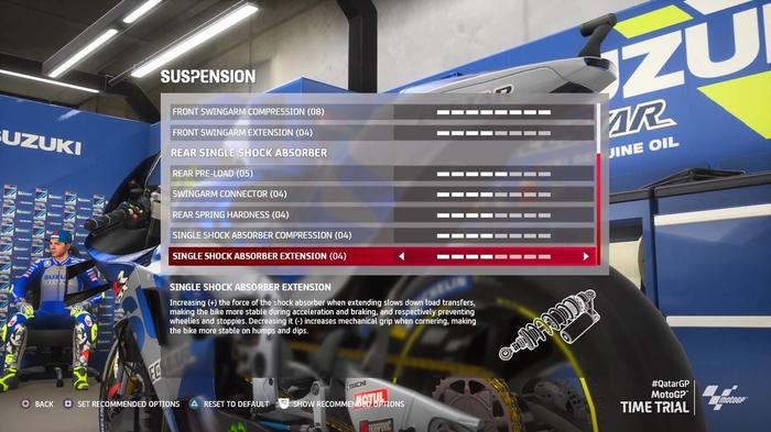 MotoGP 21 Qatar Setup Suspension 2