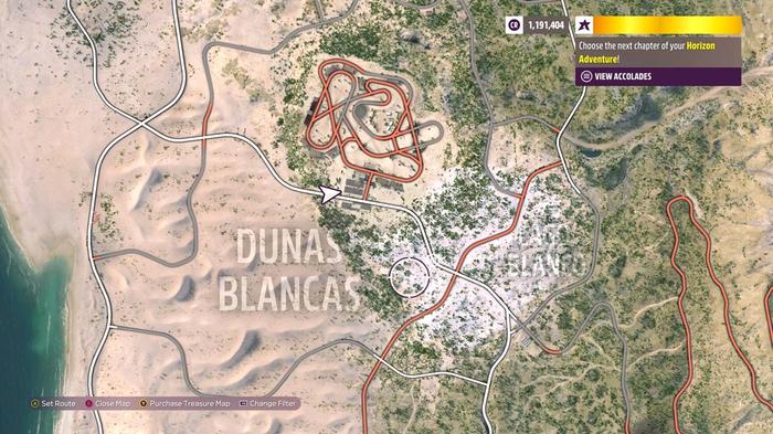 Forza Horizon 5 Dune Buggy Treasure Hunt map location