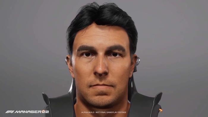 F1 Manager 2022 Sergio Perez face scan