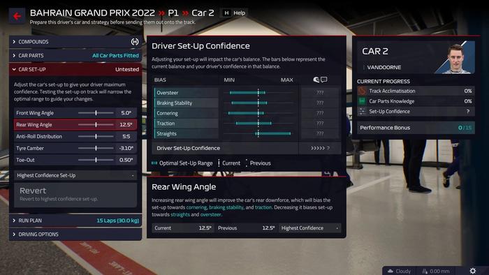 F1 Manager 2022 setup guide starting point