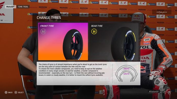 MotoGP™20 Tyre setup Italy