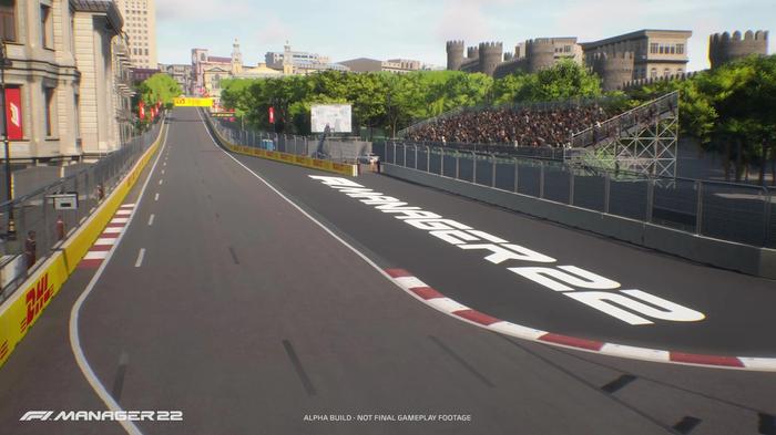 The Baku City Circuit in F1 Manager 2022