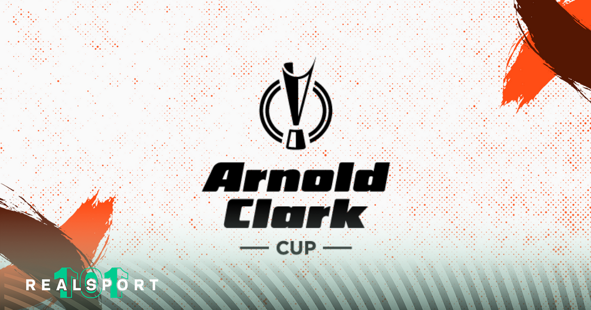Arnold Clark Cup logo with white and red background