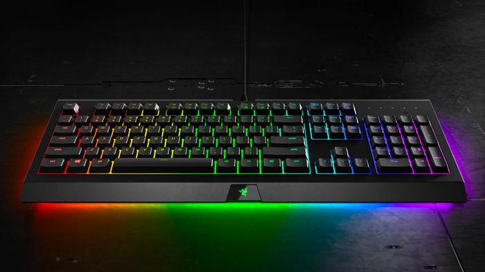 Best Black Friday gaming keyboard and mouse deals Razer product image of a multicoloured, backlit keyboard.
